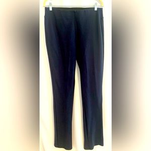 Soft Surroundings Sz M Pull On Navy Blue Rayon Blend Stretch Knit Pants